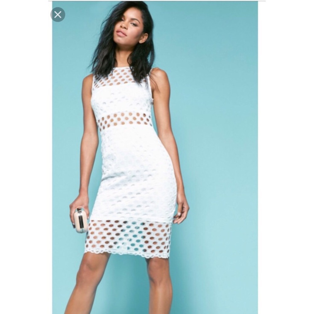 Missguided White Circle Dress Size 2